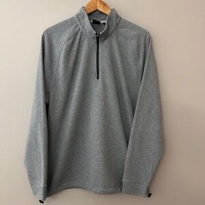 Dunning Golf Mens XL 1/4 Zip Pullover Sweatshirt Heather Gray Performance